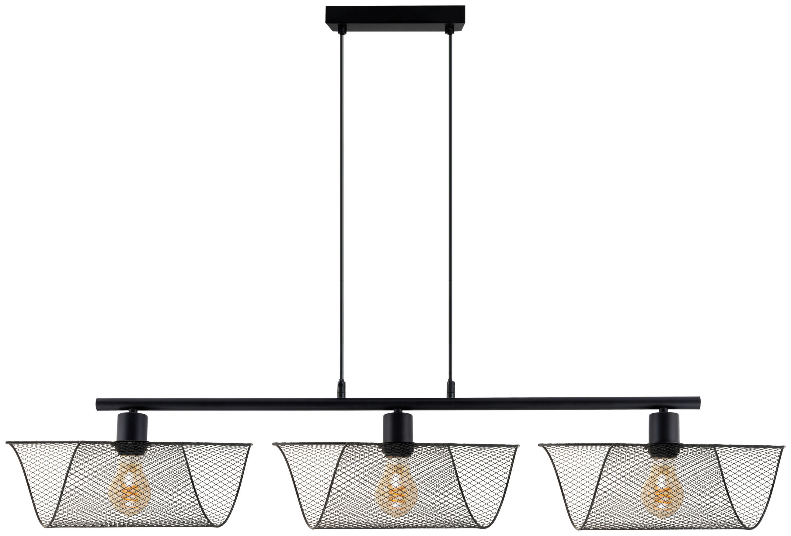 HÄNGELEUCHTE 110/12/120 cm  - Schwarz, Design, Metall (110/12/120cm) - Collet's Monde