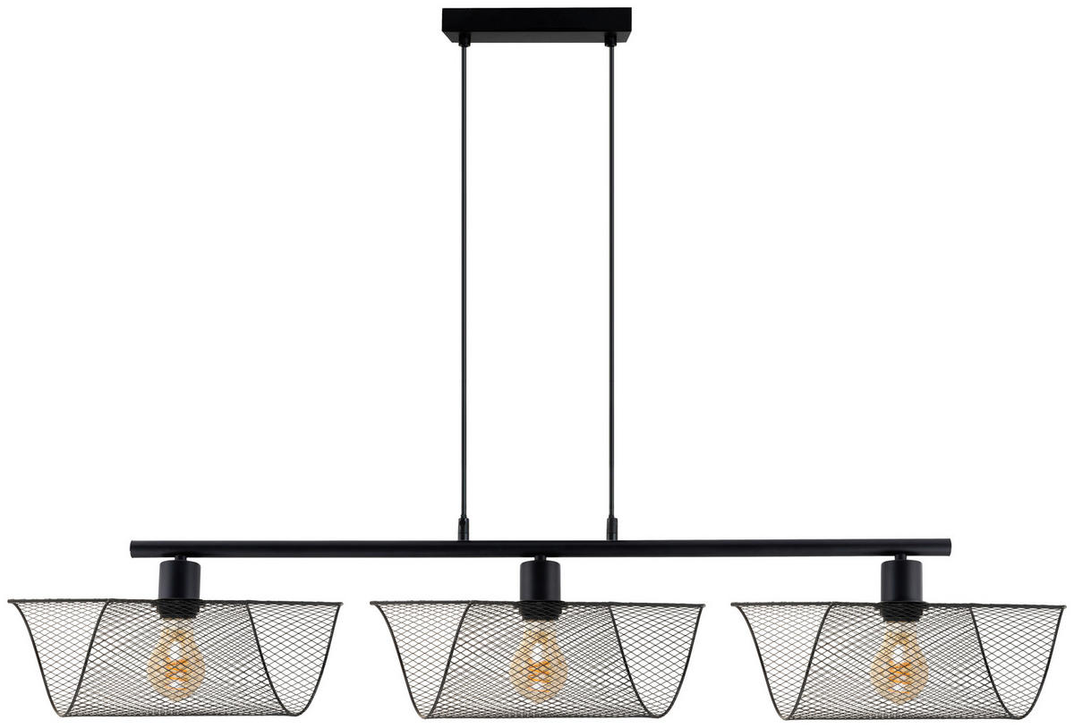 HÄNGELEUCHTE 110/12/120 cm  - Schwarz, Design, Metall (110/12/120cm) - Collet's Monde