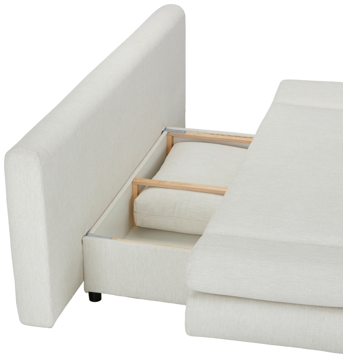 BÄDDSOFFA i flatväv vit  - vit/svart, Modern, textil (191/42-76/86cm) - MID.YOU
