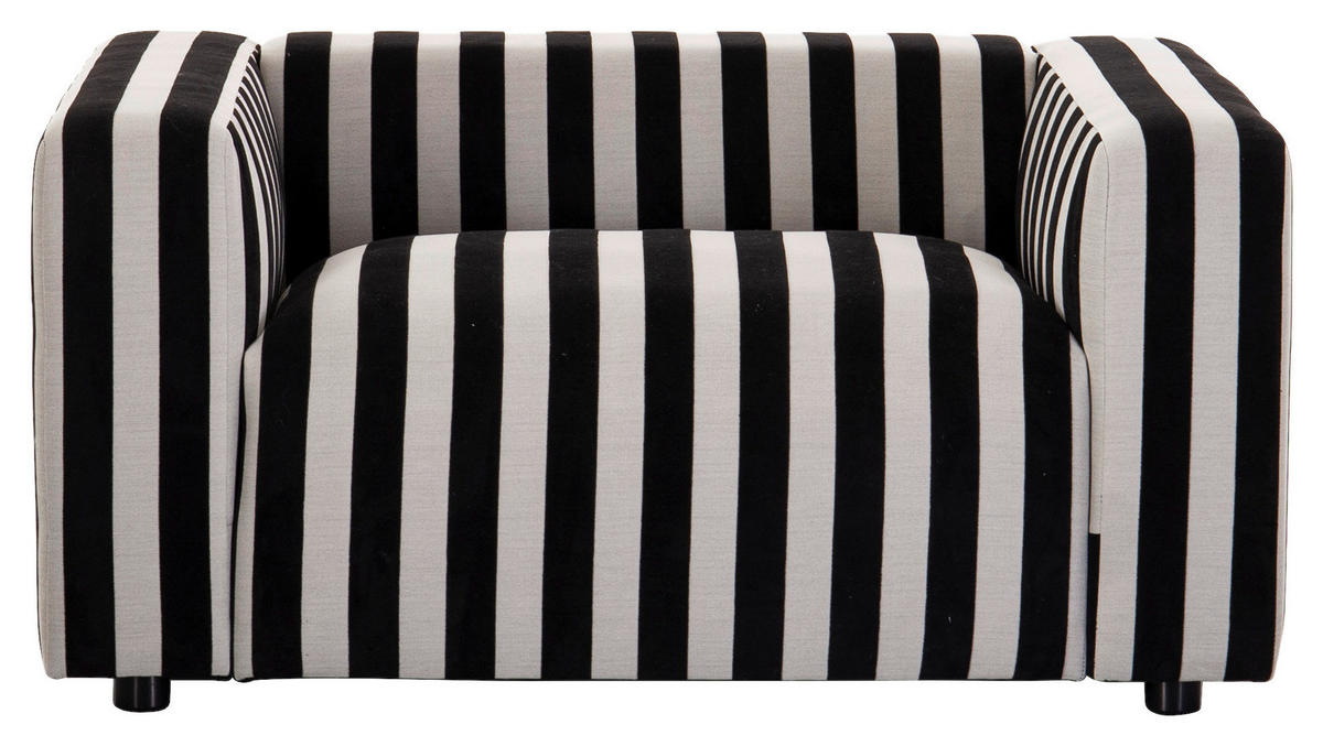 SESSEL in Webstoff Schwarz, Weiß  - Schwarz/Weiß, Design, Kunststoff/Textil (129/66/95cm) - Livetastic