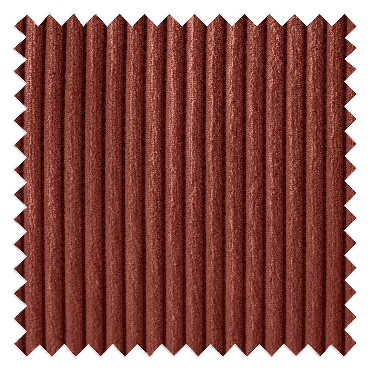 2,5-SITZER Cord Rot  - Rot/Schwarz, Design, Textil/Metall (168/85/92cm) - Livetastic