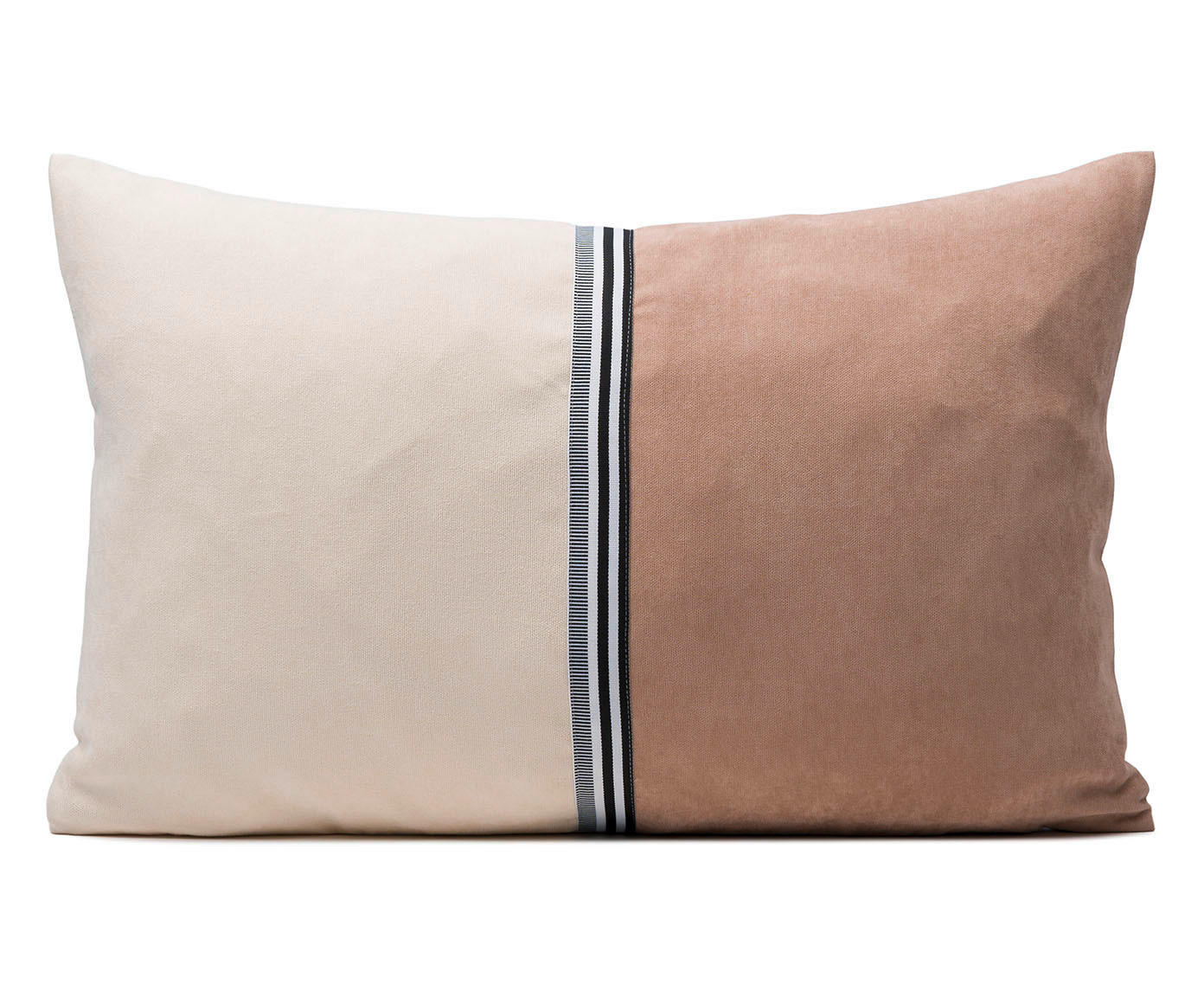 KISSENHÜLLE 40/60 cm  - Schlammfarben/Grauweiß, Basics, Textil (40/60cm) - Novel