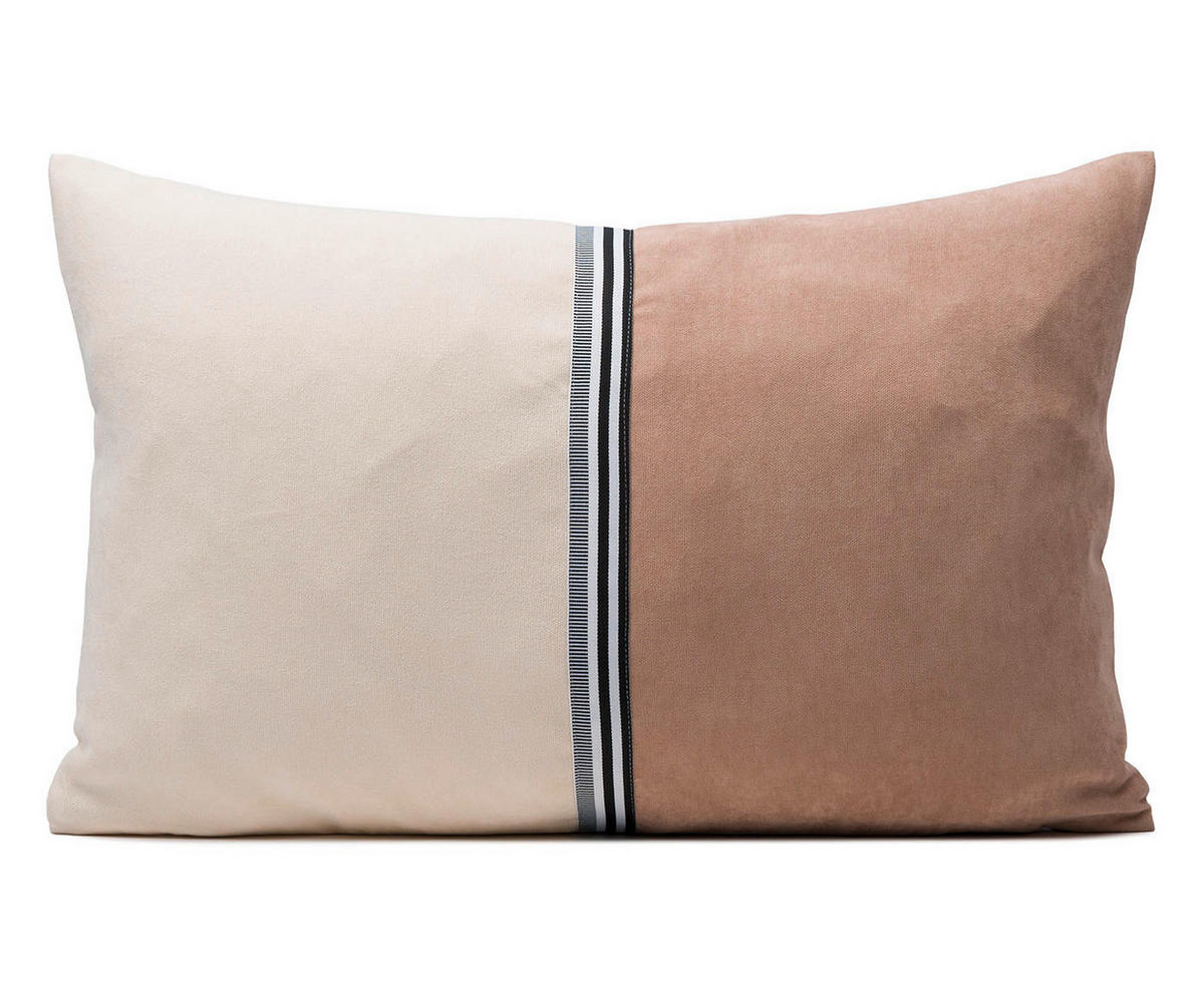 KISSENHÜLLE 40/60 cm  - Schlammfarben/Grauweiß, Basics, Textil (40/60cm) - Novel