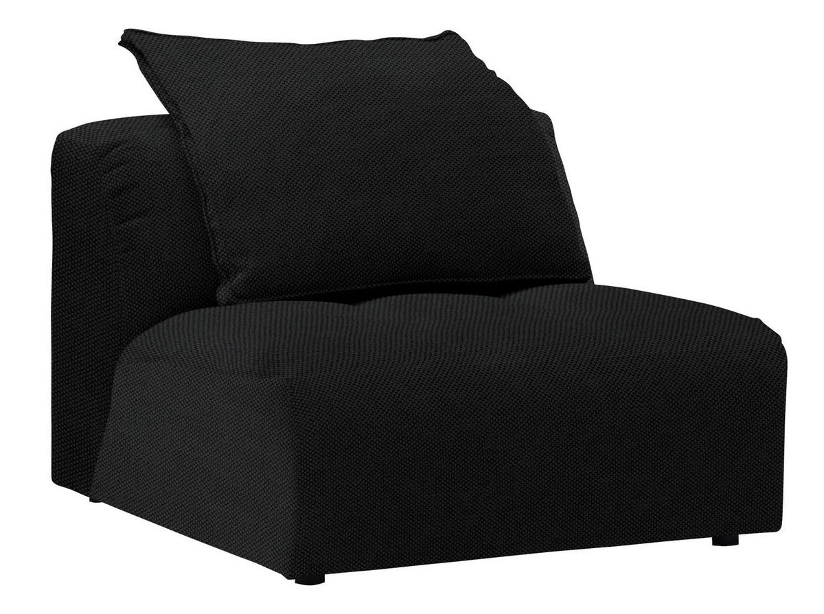 SESSEL in Webstoff Schwarz  - Schwarz, Modern, Kunststoff/Textil (98/77/108cm) - Stylife