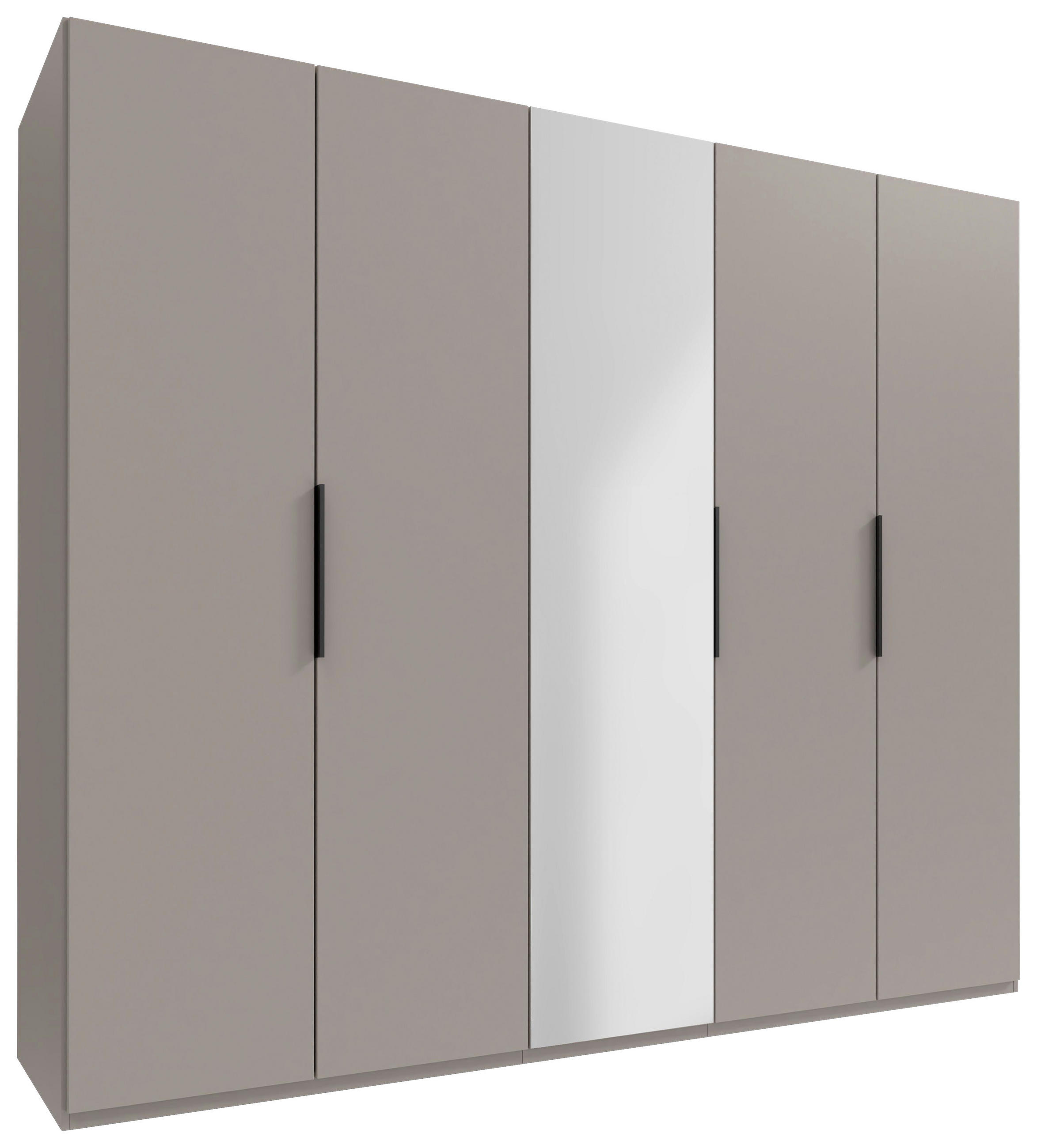 DREHTÜRENSCHRANK 250/216/58 cm,  in Sahara, 5-türig  - Chromfarben/Sahara, MODERN, Holzwerkstoff (250/216/58cm) - MID.YOU