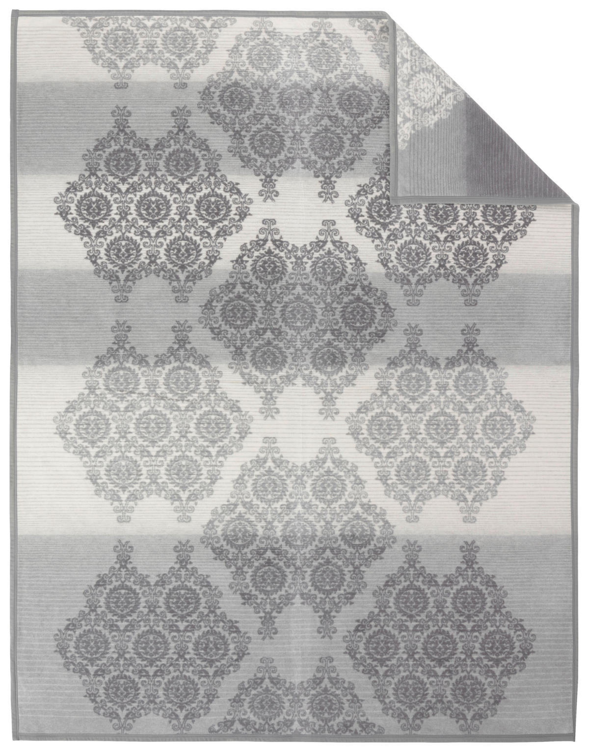 DOMÁCA DEKA, bavlna, 150/200 cm - sivá/strieborná, Basics, textil (150/200cm) - Ibena
