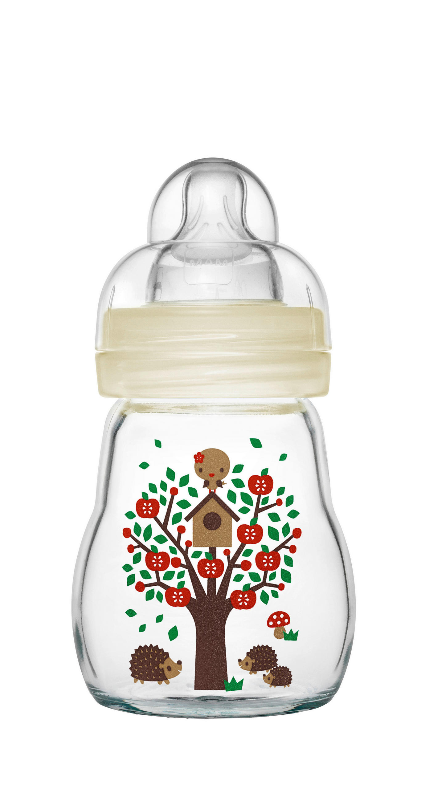 BABYTRINKFLASCHE  - Blau/Beige, Basics, Glas/Kunststoff (7,1/17,1/7,1cm) - MAM