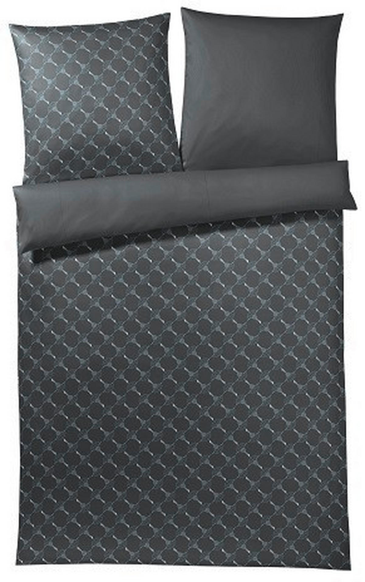 WENDEBETTWÄSCHE Cornflower Gradiant Makosatin 155/220 cm  - Graphitfarben, Basics, Textil (155/220cm) - Joop!