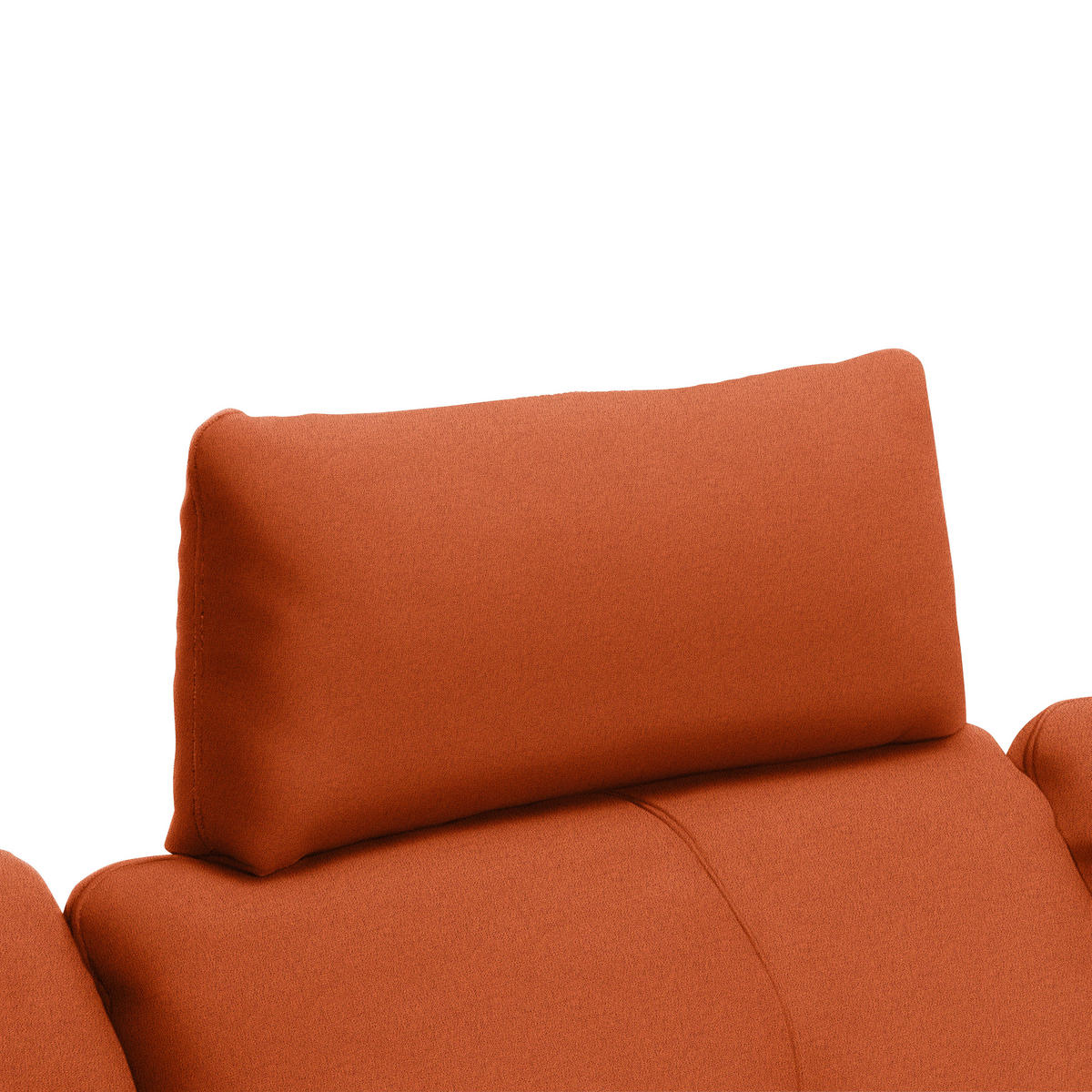 ECKSOFA in Webstoff Terracotta  - Terracotta/Schwarz, Design, Textil/Metall (301/179cm) - Chilliano