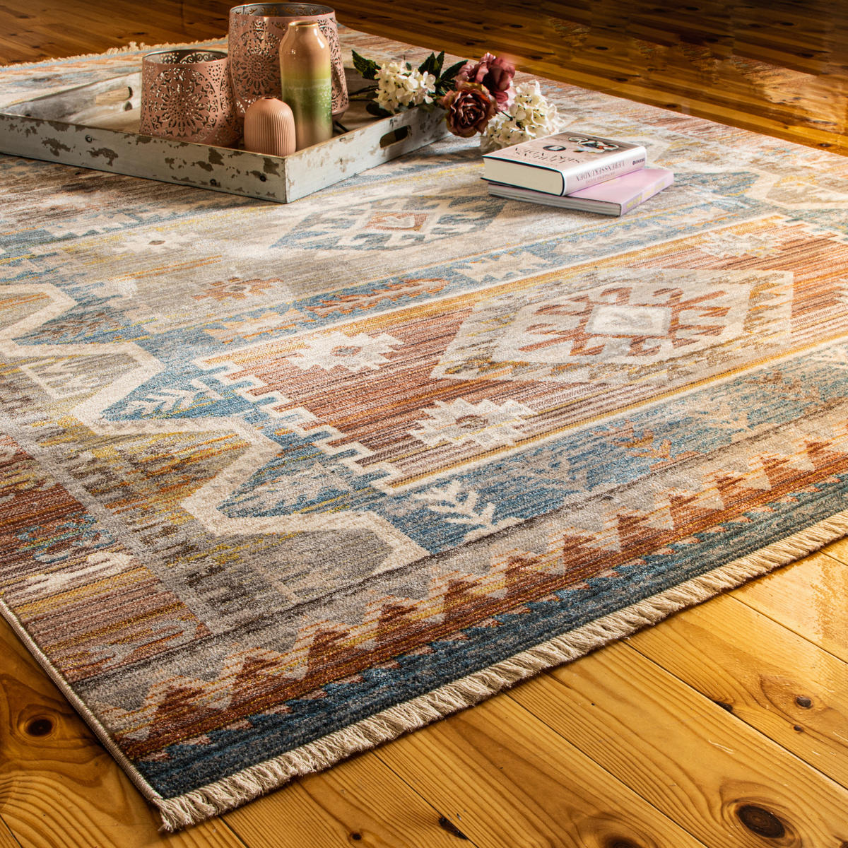 WEBTEPPICH 200/285 cm My Laos  - Blau/Beige, Design, Textil (200/285cm) - Novel