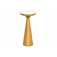 BEISTELLTISCH 30/30/60 cm Goldfarben rund  - Goldfarben, Design, Glas/Metall (30/30/60cm) - MID.YOU