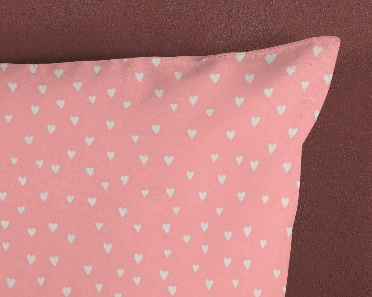 KINDERBETTWÄSCHE 140/200 cm  - Hellrosa/Weiß, Trend, Textil (140/200cm)