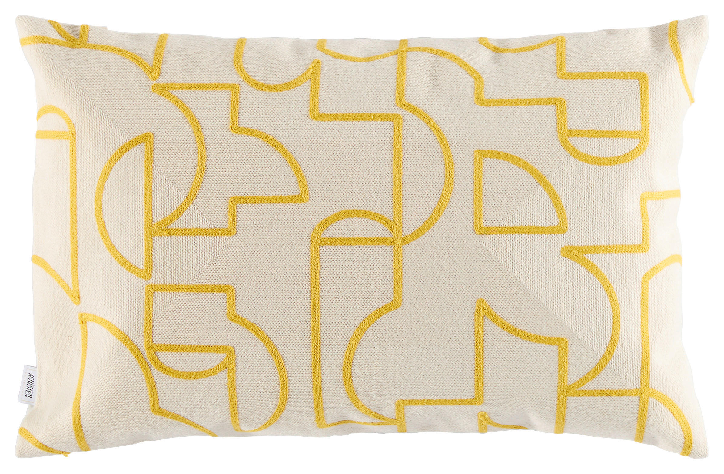 KISSENHÜLLE SW-Frame gelb 58/38 cm  - Gelb/Creme, Design, Kunststoff/Textil (58/38cm) - Schöner Wohnen