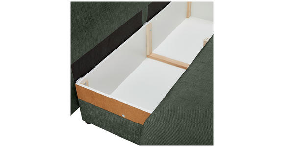 SCHLAFSOFA Chenille Dunkelgrün  - Dunkelgrün/Schwarz, KONVENTIONELL, Holz/Textil (212/97/105cm) - Carryhome