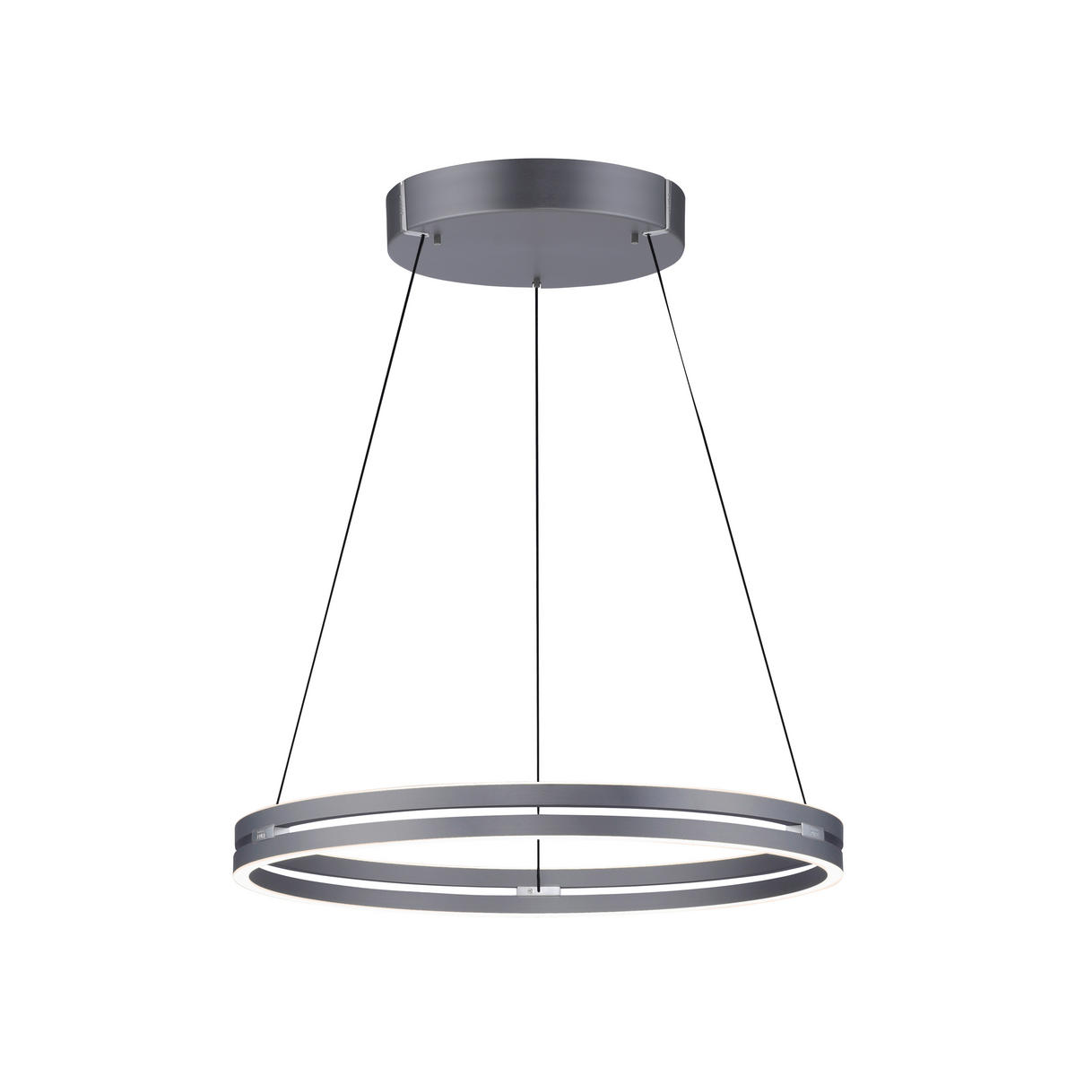 LED-HÄNGELEUCHTE Pure-Loop 70.1/70.1/40-350 cm  - Grau, Design, Kunststoff/Metall (70.1/70.1/40-350cm) - Neuhaus PURE