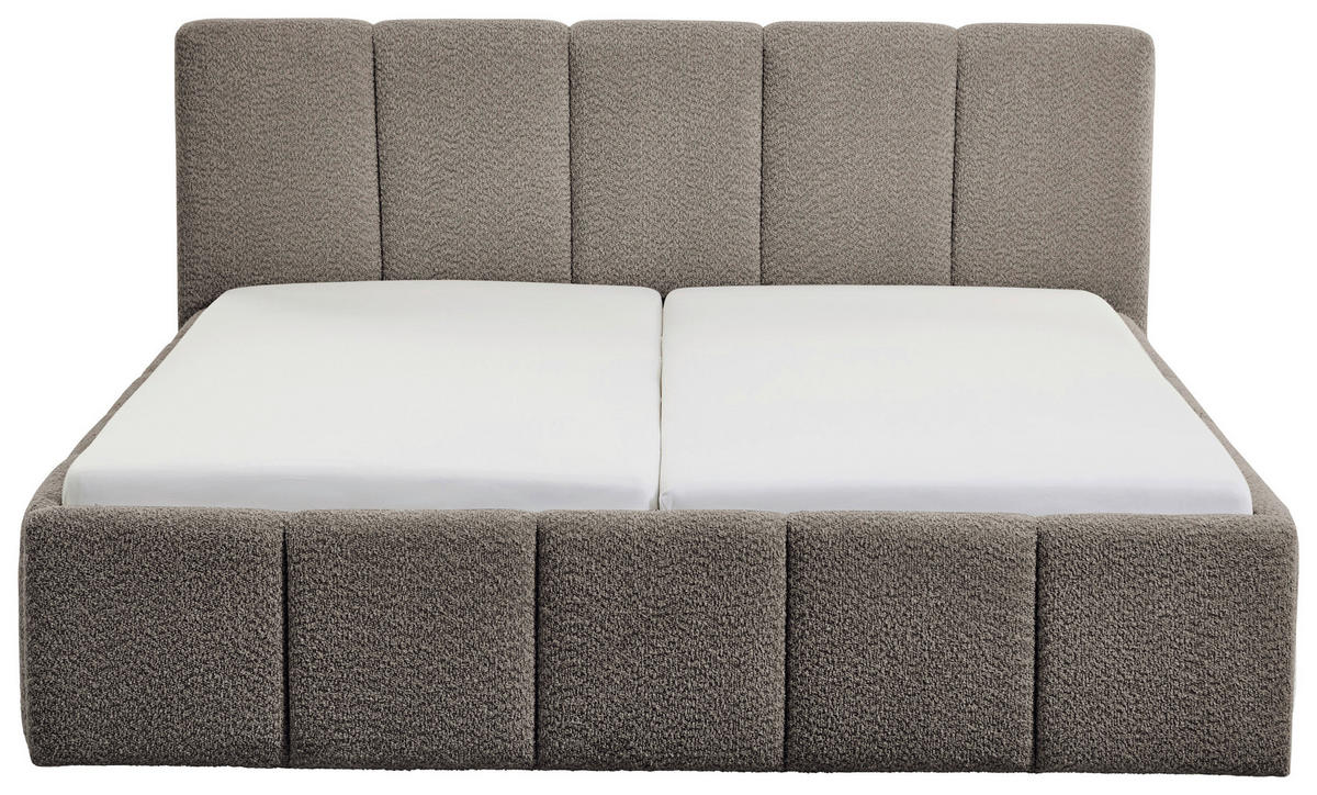 POLSTERBETT 180/200 cm  in Anthrazit  - Anthrazit/Schwarz, Design, Holz/Textil (180/200cm) - Xora