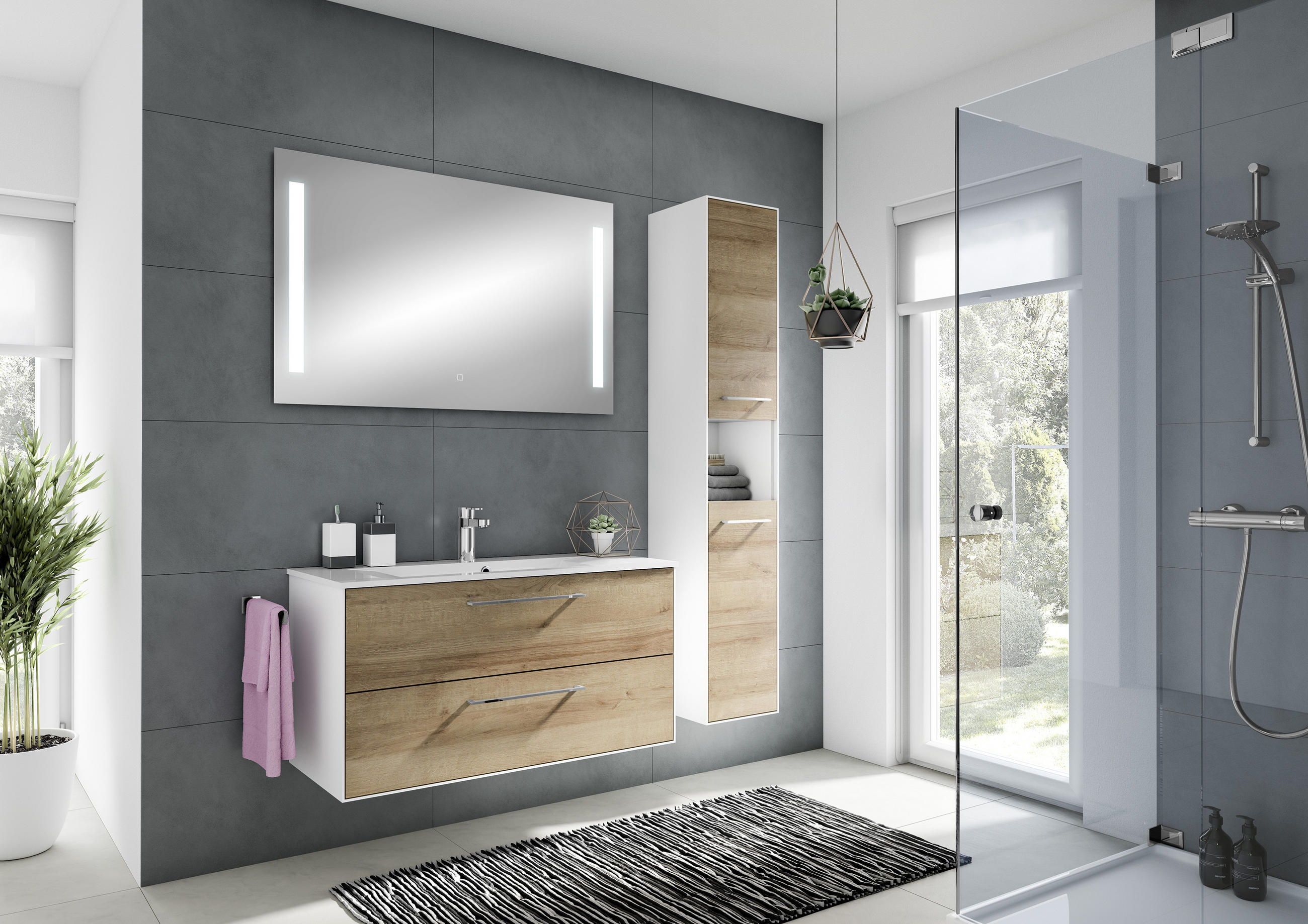 BADEZIMMERSPIEGEL 110/70/3 cm  - Basics, Glas (110/70/3cm) - Xora