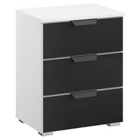 NACHTSCHRANK 47/62/42 cm  - Anthrazit/Alufarben, MODERN, Glas/Holzwerkstoff (47/62/42cm) - Rauch Möbel