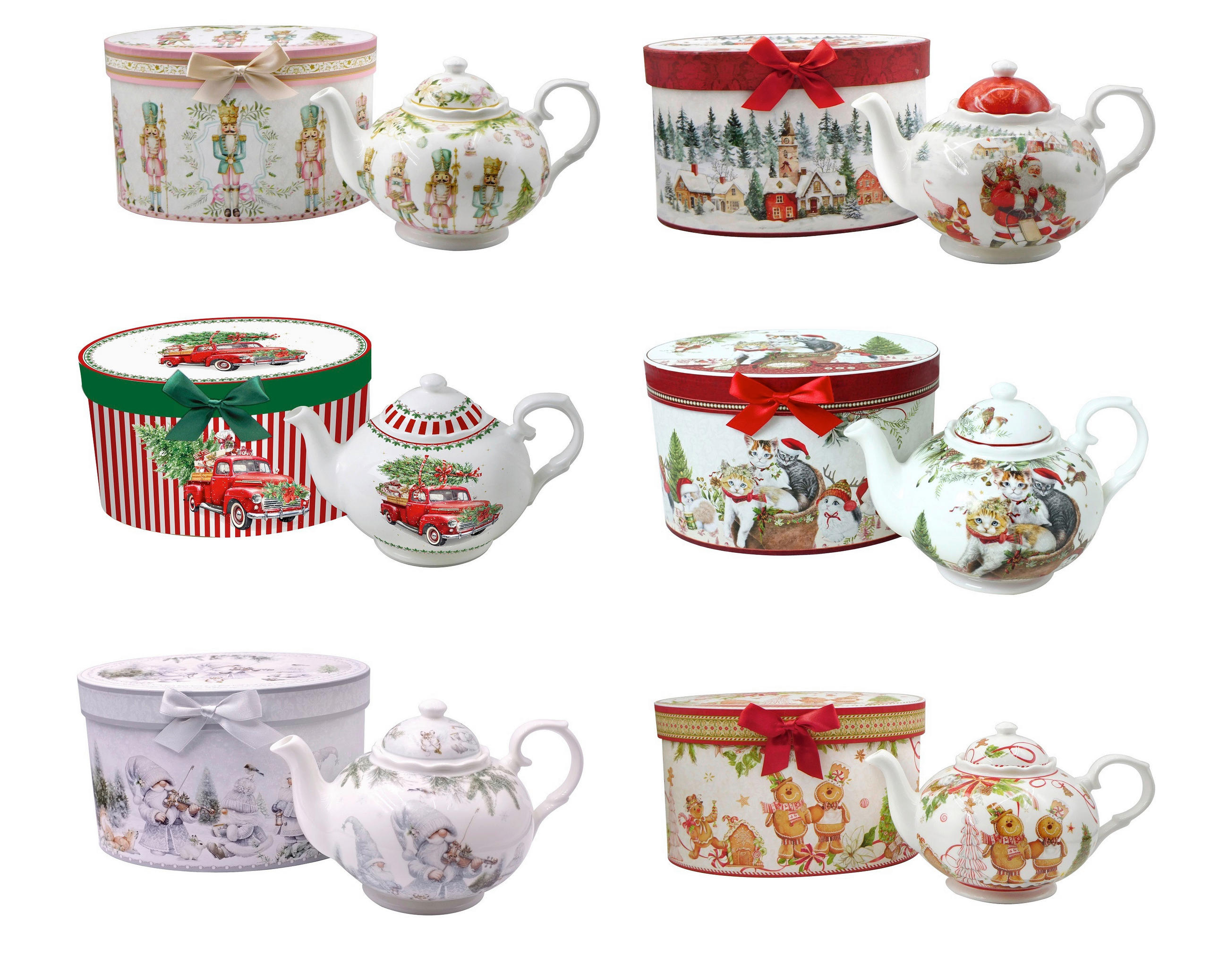 ČAJOVÁ KONVICE 1.08 l  - vícebarevná, Lifestyle, karton/papír (22,8/14cm) - X-Mas