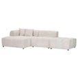 ECKSOFA Naturfarben Cord Zierkissen, Rücken echt  - Schwarz/Naturfarben, KONVENTIONELL, Kunststoff/Textil (162/313cm) - Carryhome