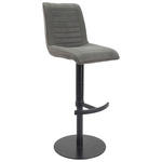 BARHOCKER in Metall, Textil Schwarz, Dunkelgrau  - Dunkelgrau/Schwarz, MODERN, Textil/Metall (42/110/52cm) - Novel