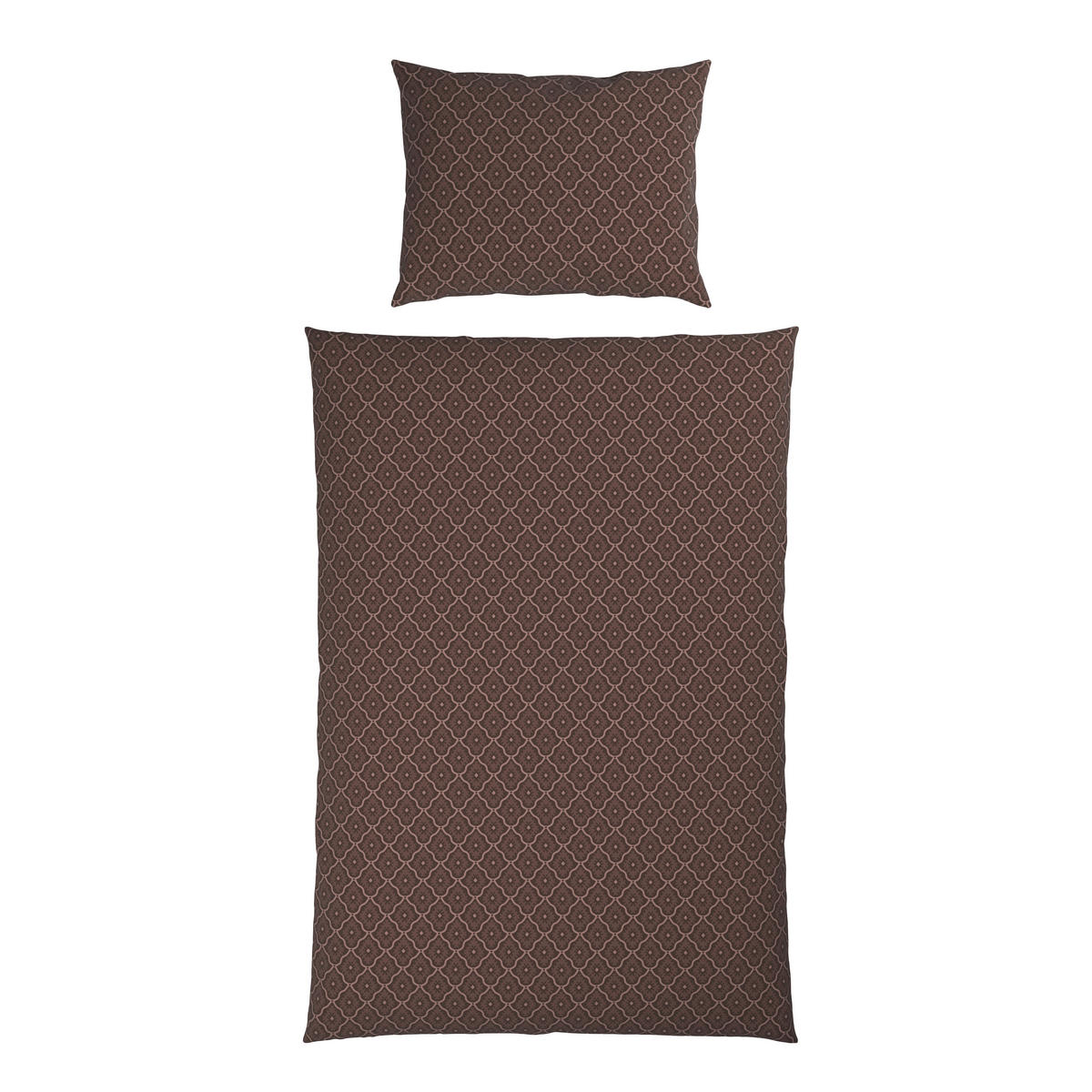 WENDEBETTWÄSCHE 2-teilig Satin 140/200 cm  - Braun, KONVENTIONELL, Textil (140/200cm) - Novel