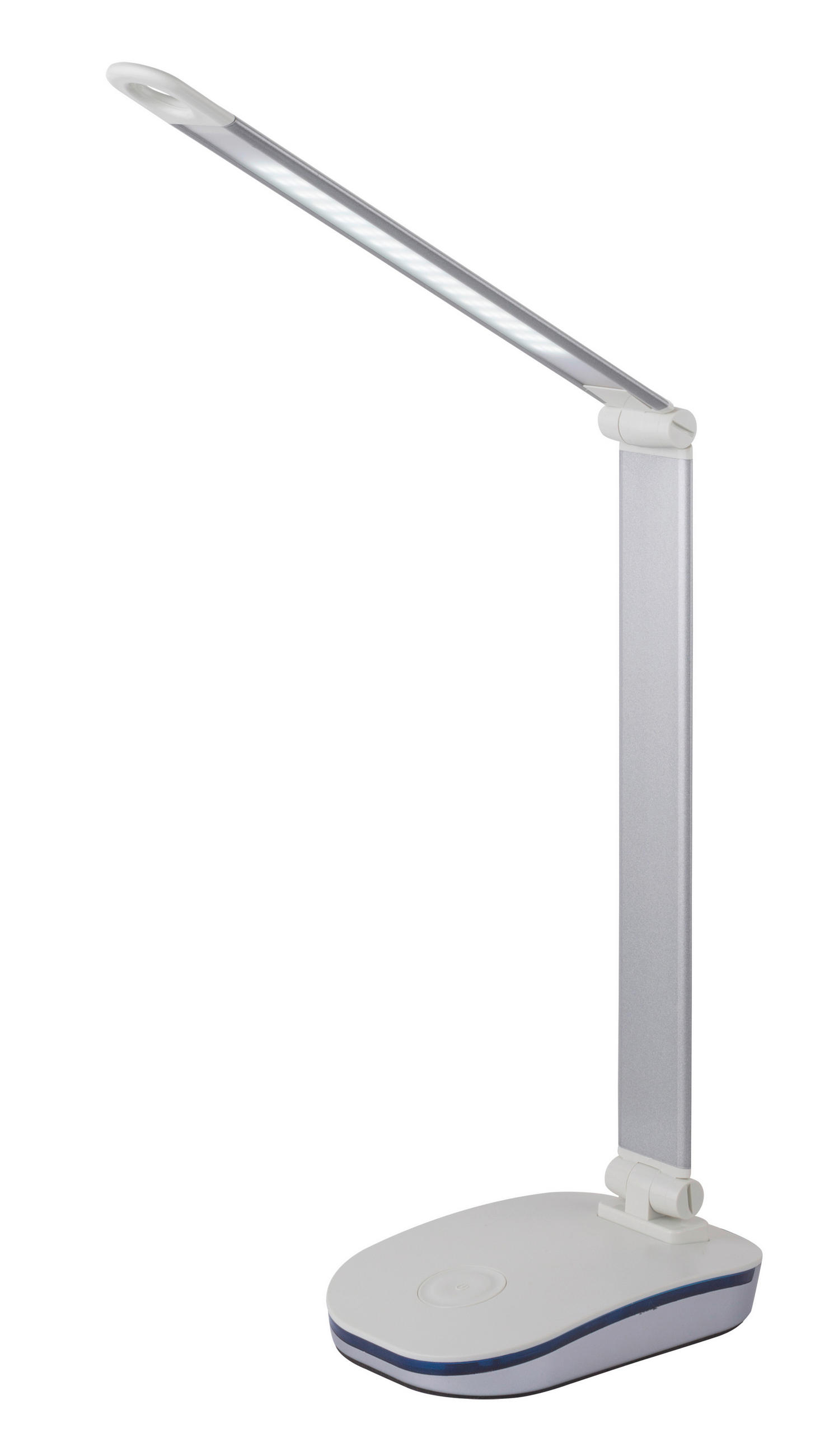 LED-SCHREIBTISCHLEUCHTE Talisa 71/12/71 cm  - Silberfarben/Weiß, Design, Kunststoff (71/12/71cm) - Globo