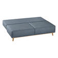 BOXSPRINGSOFA Carla  mit Stoffauswahl, Rücken echt Blau, Grau  - Blau/Grau, Design, Holz/Textil (203/97/107cm) - Dieter Knoll