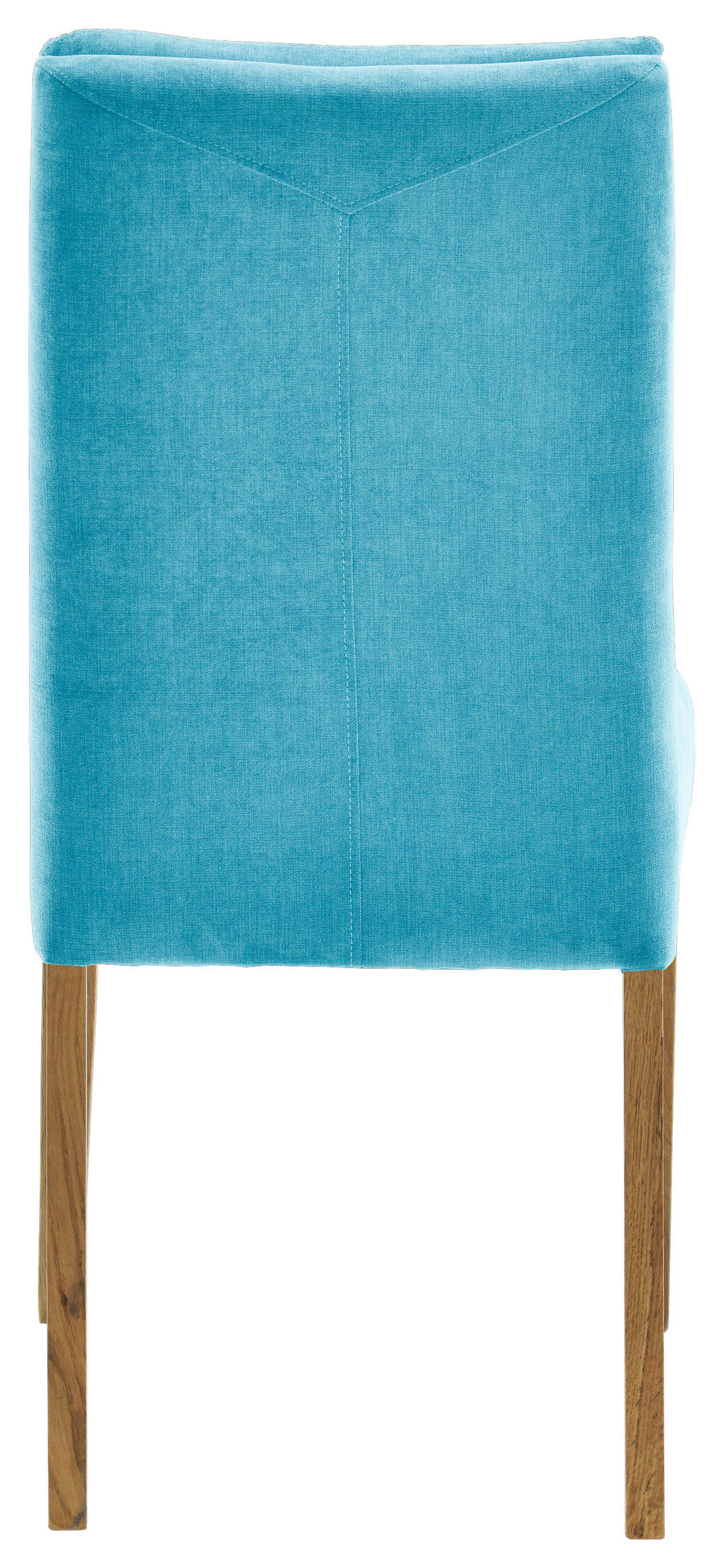 STUHL Webstoff Türkis, Eichefarben Eiche massiv  - Türkis/Eichefarben, KONVENTIONELL, Holz/Textil (47/95/64cm) - Cantus