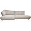 ECKSOFA in Chenille, Struktur Grau, Sandfarben  172/265 cm  - Sandfarben/Anthrazit, Design, Textil/Metall (172/265cm) - Joop!
