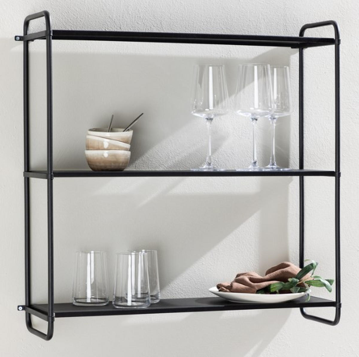 VÄGGHYLLA  62/63/18 cm  - svart, Design, metall (62/63/18cm) - Niels Andersson