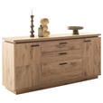 SIDEBOARD  170/81/44 cm 3 Schublade(n)  - Eichefarben/Anthrazit, KONVENTIONELL, Holzwerkstoff/Metall (170/81/44cm) - Cantus