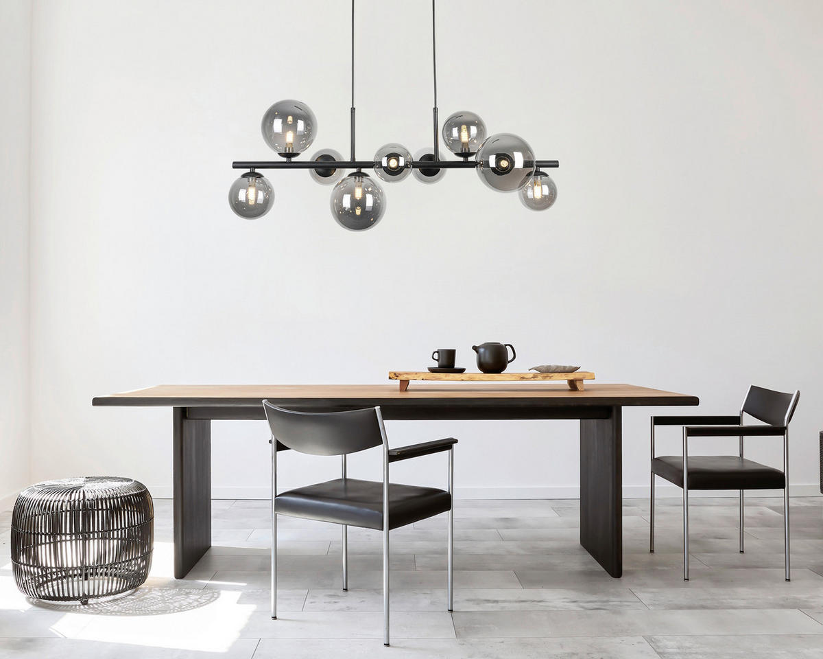 LUSTER    90/30/120 cm    - crna, Konvencionalno, staklo/metal (90/30/120cm) - Dieter Knoll