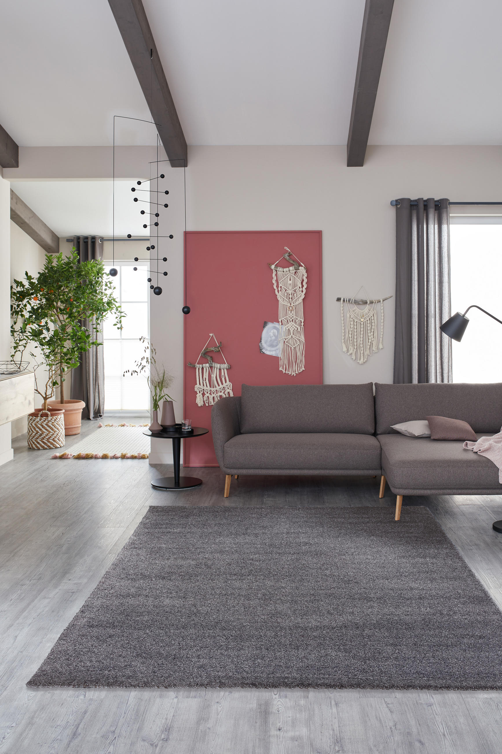 HOCHFLORTEPPICH 200/290 cm Joy Grau  - Grau, KONVENTIONELL, Textil (200/290cm) - Schöner Wohnen