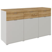 KOMMODE 151,1/88/46,3 cm  in Hellgrau, Eichefarben  - Eichefarben/Hellgrau, Modern, Holz/Holzwerkstoff (151,1/88/46,3cm) - Xora