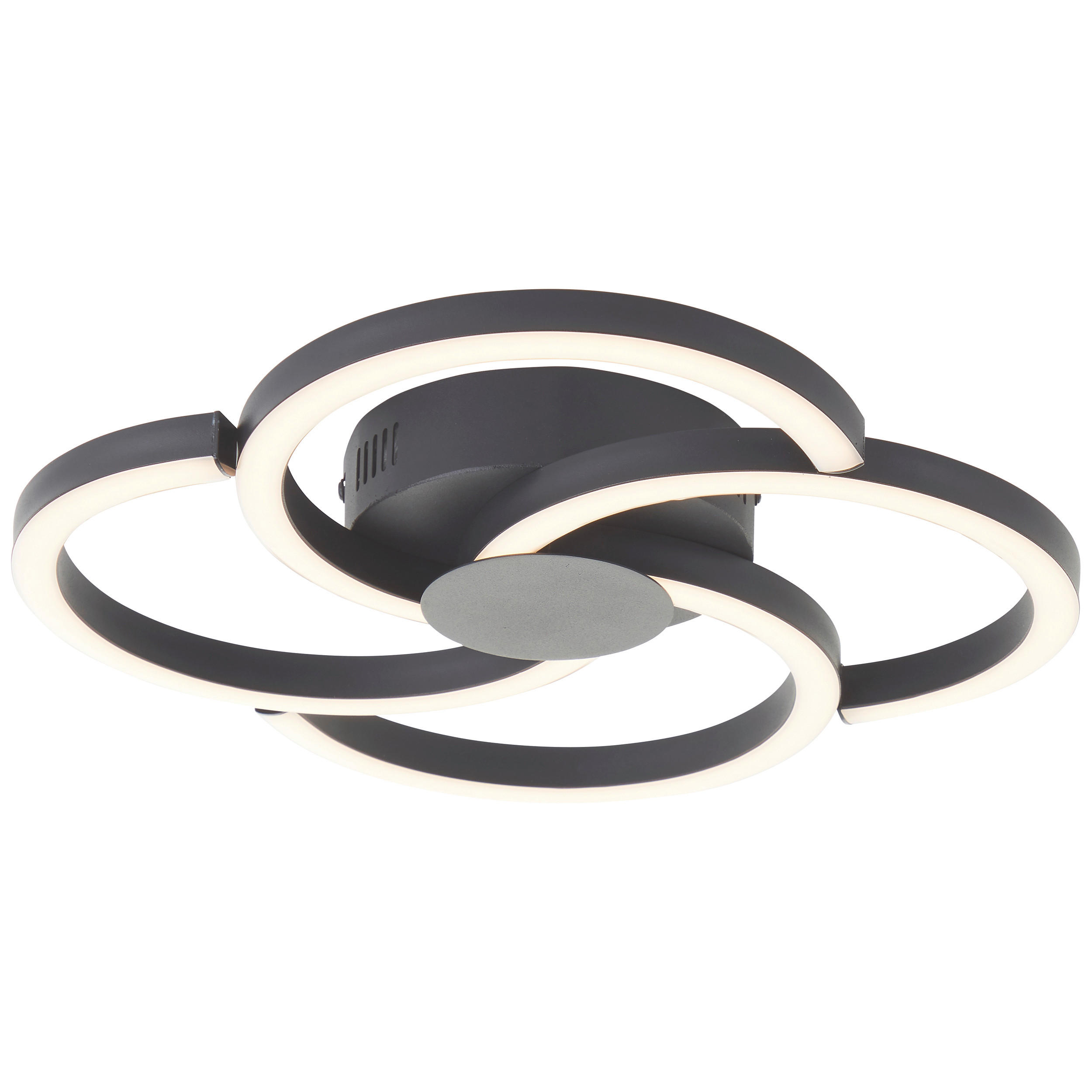 LED-DECKENLEUCHTE  34/6 cm    - Schwarz, Design, Kunststoff/Metall (34/6cm) - Brilliant