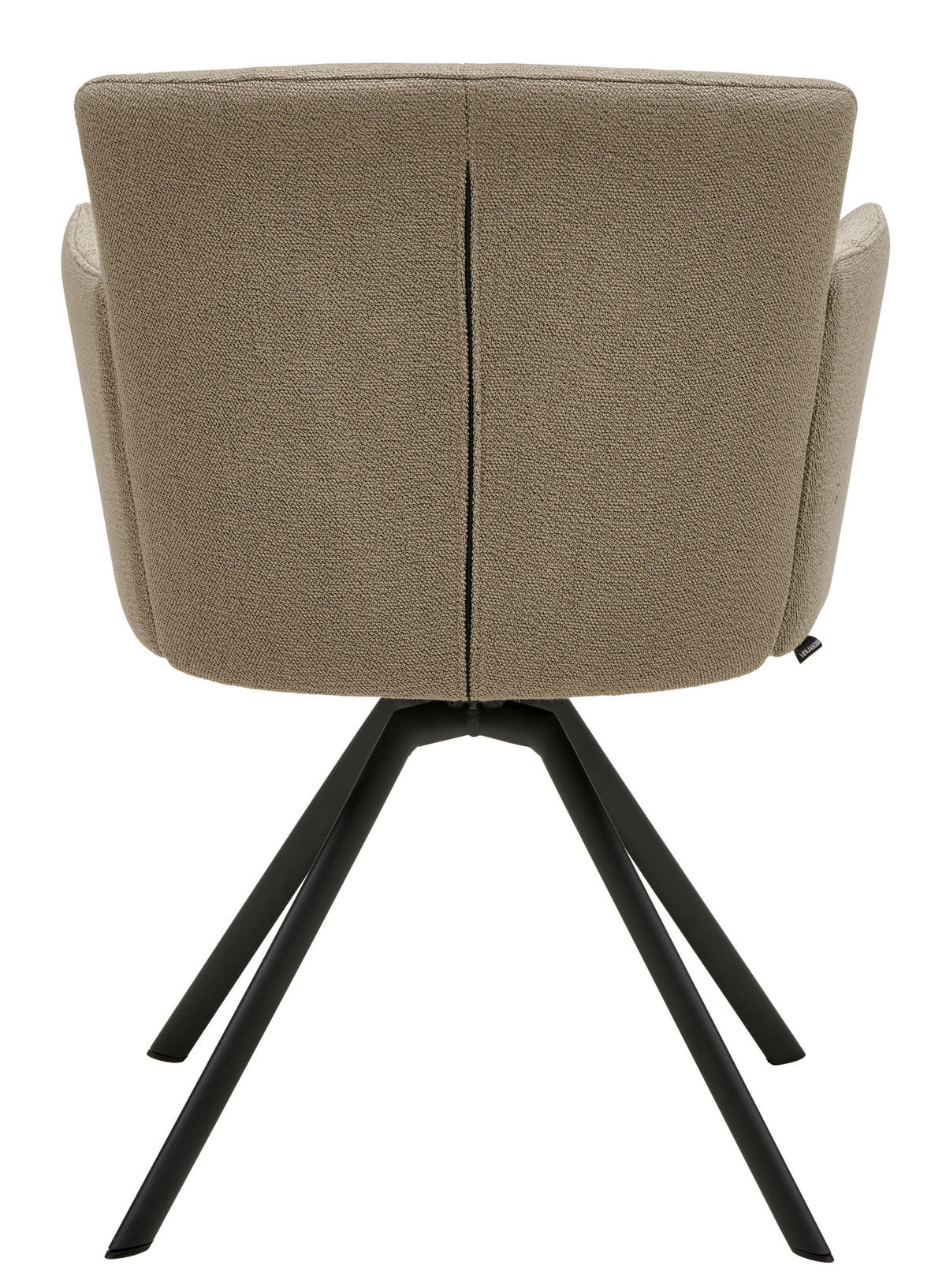 CHAISE ACCOUDOIRS  in Stahl Webstoff  - Fango/Anthrazit, Design, Textil/Metall (58/83/62cm) - Venjakob