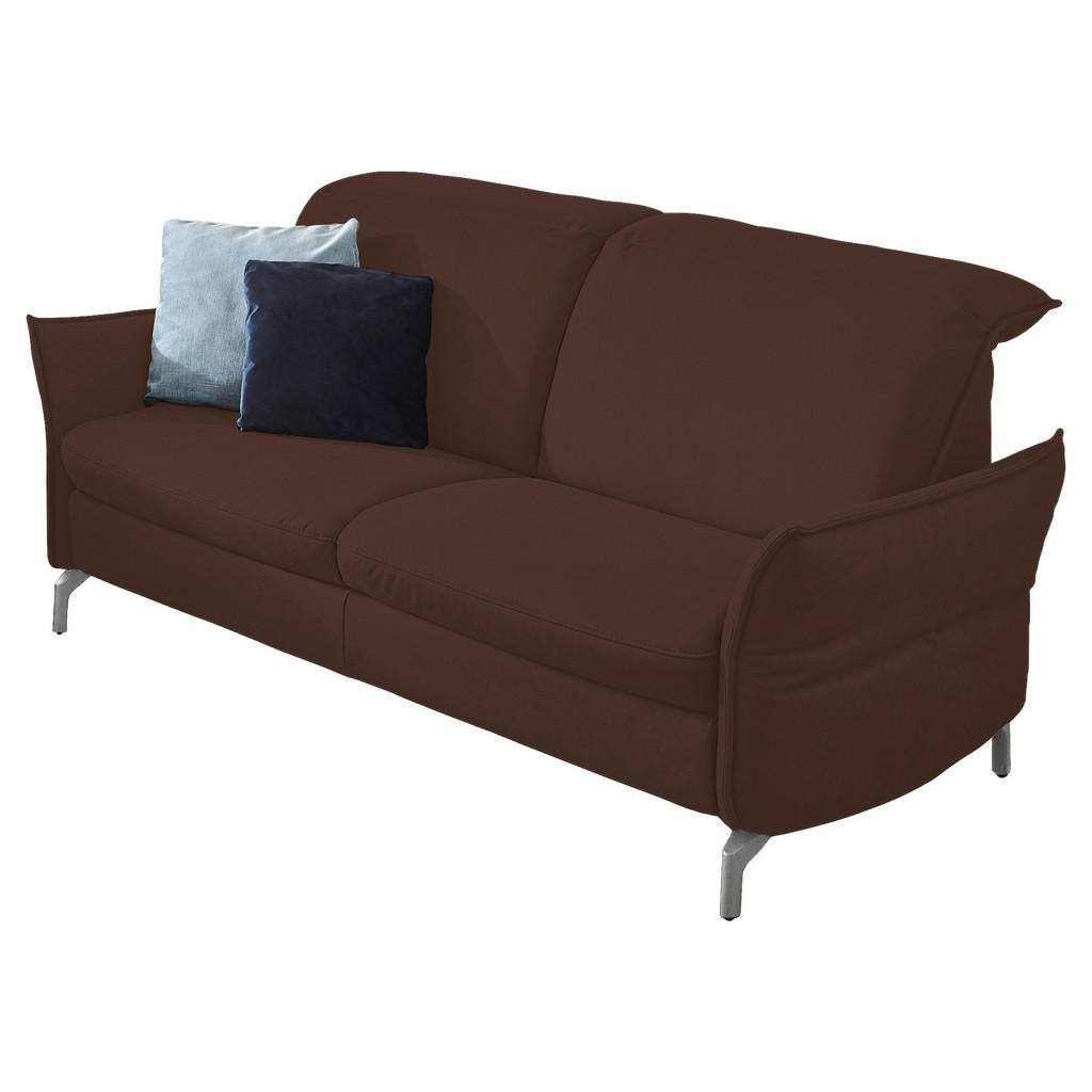 Thumbnail - Livetastic 2,5-Sitzer, Dunkelbraun, Textil, 185x89x109 cm, Made in EU, Hocker erhältlich, Armteil links, rechts, elektri...