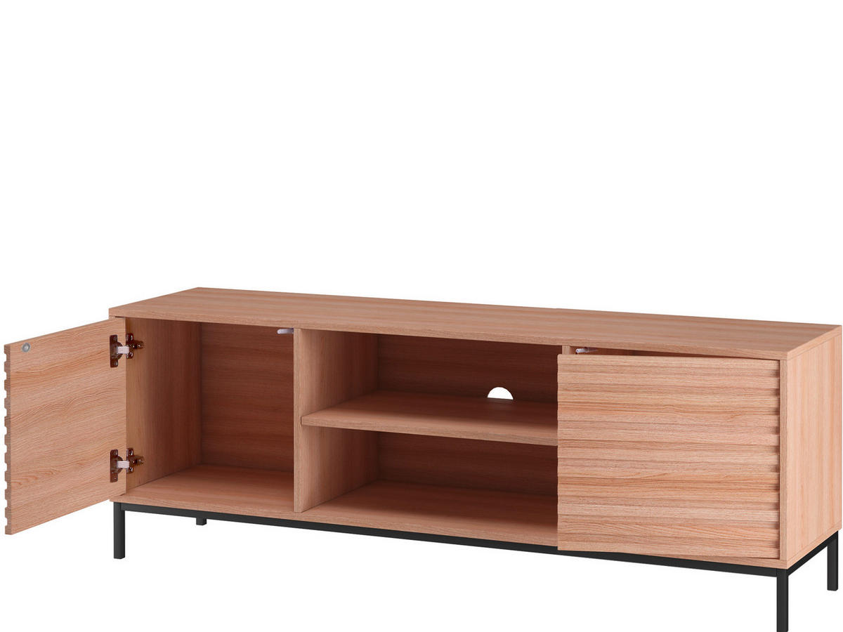 LOWBOARD  in 140/50/40 cm  - Schwarz/Naturfarben, Design, Holzwerkstoff/Metall (140/50/40cm) - MID.YOU