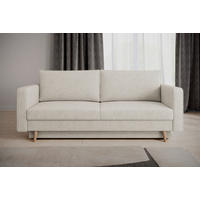 SCHLAFSOFA COCO in Creme  - Erlefarben/Creme, Design, Holzwerkstoff/Kunststoff (232/90/97cm) - MID.YOU