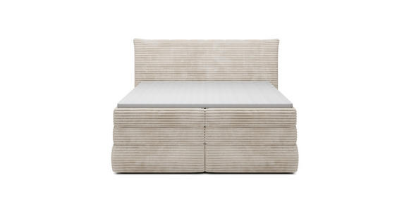 BOXSPRINGBETT 160/200 cm  in Beige  - Beige/Schwarz, Design, Kunststoff/Textil (160/200cm) - Esposa