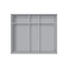 DREHTÜRENSCHRANK 5 -türig Graphitfarben - Graphitfarben/Alufarben, KONVENTIONELL, Holzwerkstoff/Kunststoff (250/216/58cm) - Hom`in