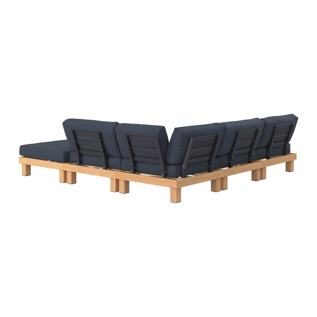 LOUNGEGARNITUR Aluminium  - Naturfarben/Grau, MODERN, Kunststoff/Textil (237/135cm) - Ambia Garden
