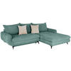ECKSOFA WAVE Türkis Struktur  - Türkis/Beige, MODERN, Textil/Metall (266/189cm) - MID.YOU