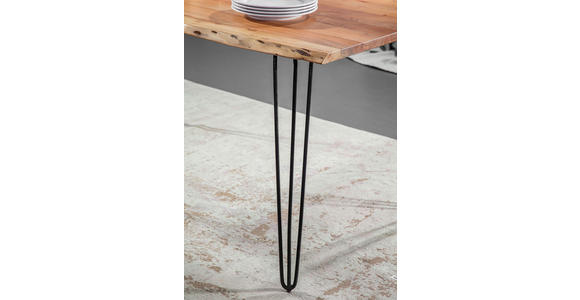 ESSTISCH in Holz, Metall 160/90/76 cm - Schwarz/Akaziefarben, Design, Holz/Metall (160/90/76cm) - Landscape