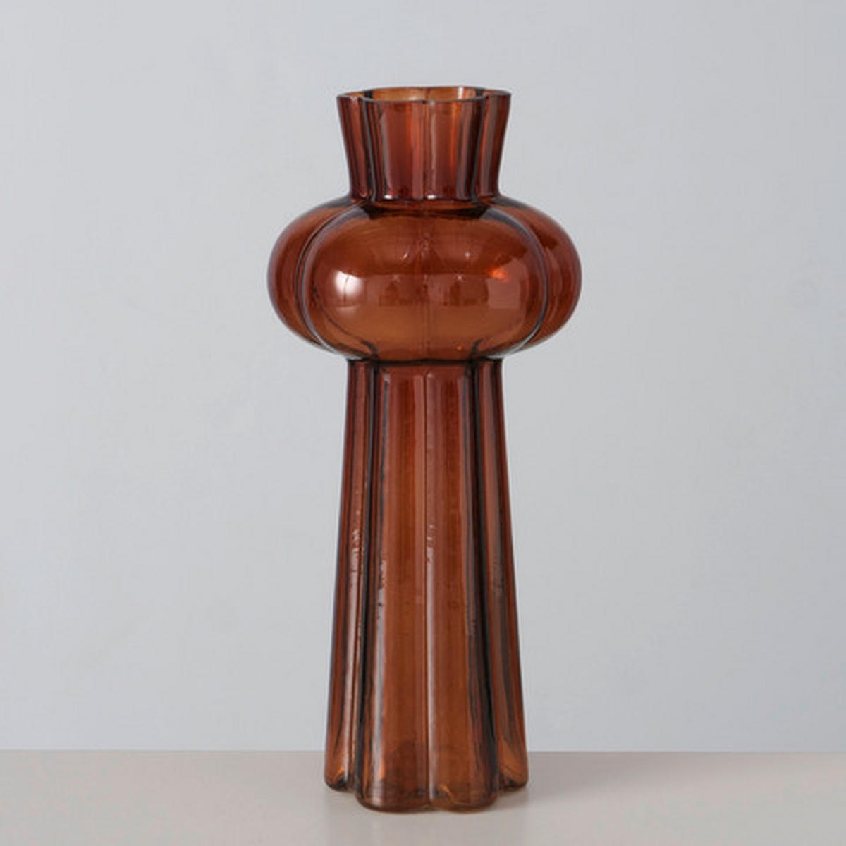 VASE 25 cm  - Hellbraun, Basics, Glas (11/25cm) - Boltze Home