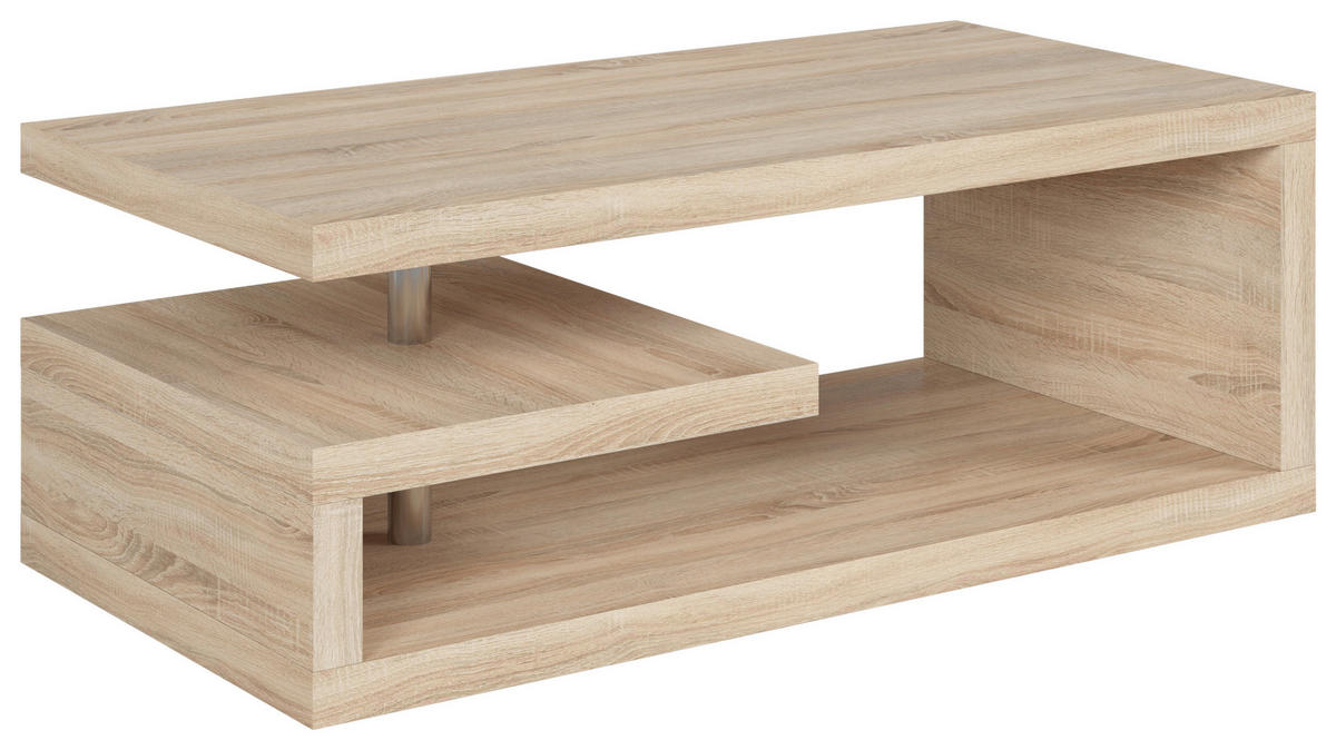 COUCHTISCH 120/60/45 cm rechteckig Sonoma Eiche  - Sonoma Eiche, Design, Holzwerkstoff (120/60/45cm)