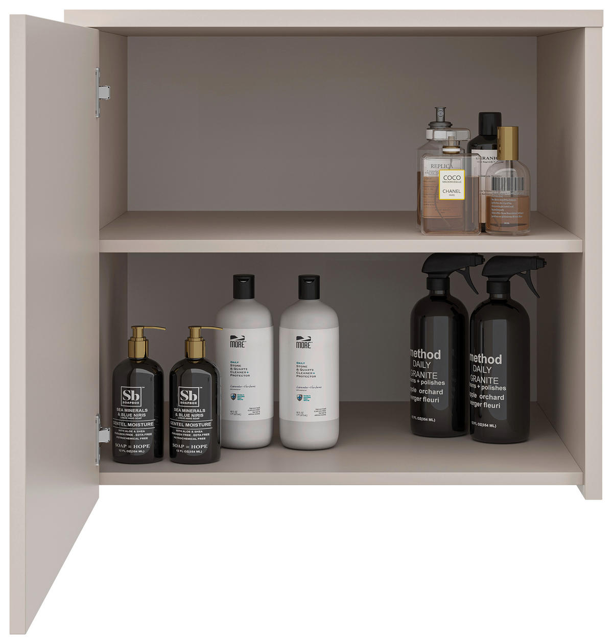 AUFSATZSCHRANK 67,5/58,2/67,5 cm  - Kaschmir, Basics, Holzwerkstoff (67,5/58,2/67,5cm) - Xora