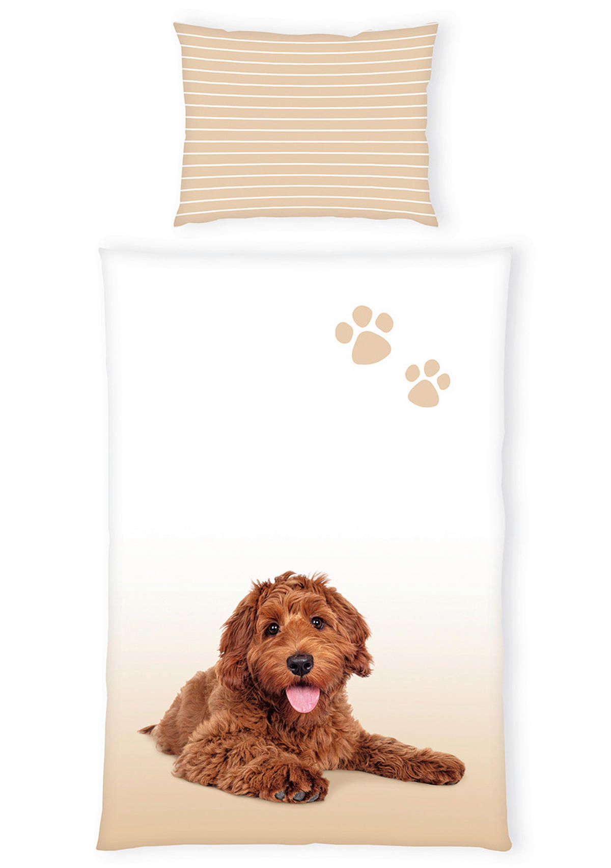 BETTWÄSCHE Hunde Bettwäsche Renforcé 140/200 cm  - Cognac, Basics, Textil (140/200cm) - Herding