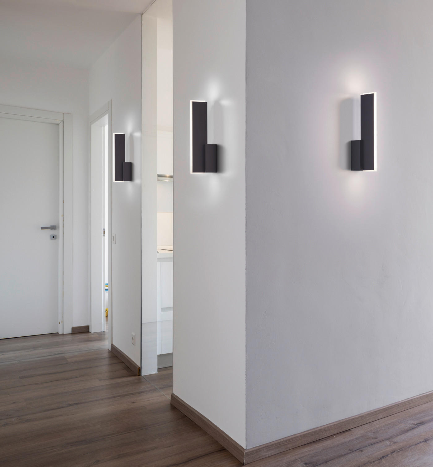 LED-WANDLEUCHTE Nex   - Schwarz, Design, Metall (31/4cm) - Helestra